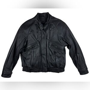 Harley Davidson Women’s Leather Motorcycle Jacket 40 / 12 Zip Up Riding Leather